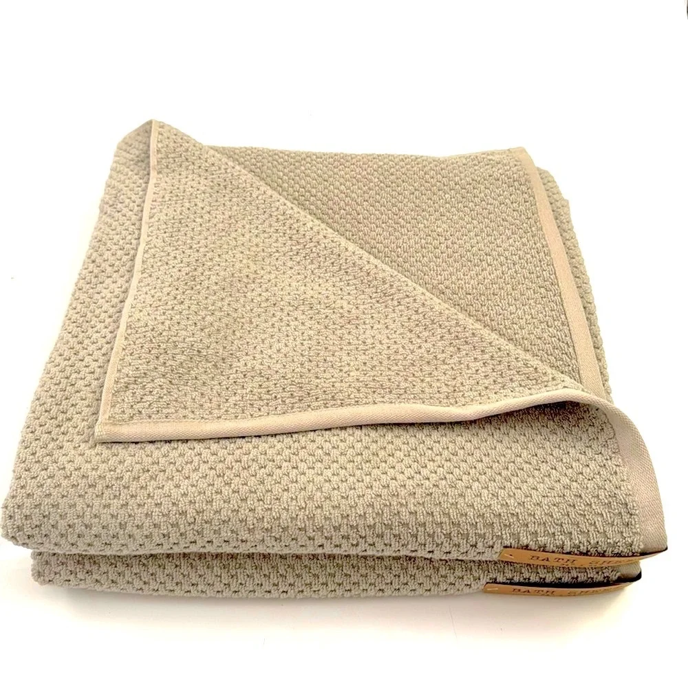 2pc ECOEXISTENCE Bamboo Zero Twist Loops Bath Sheet Towel Set - Dove21